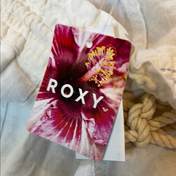 Roxy Women’s Medium Oceanside Linen Blend Pants Beach Holiday Vacation Warm Hot - Picture 6 of 15